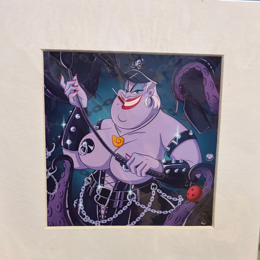 Kinky BDSM Ursula Art Print with Chains and Tentacles